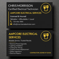 Modern Electrician Branding Black Yellow