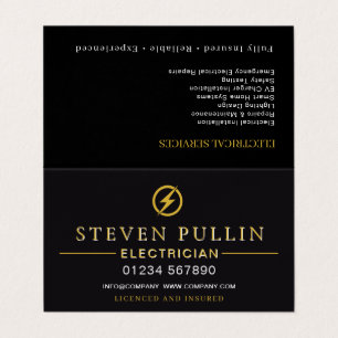 Modern Electrician Business Card Template Electr