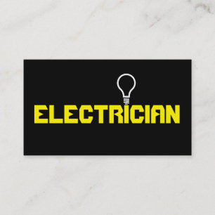 Modern Electrician Electric Electricity Company Business Card
