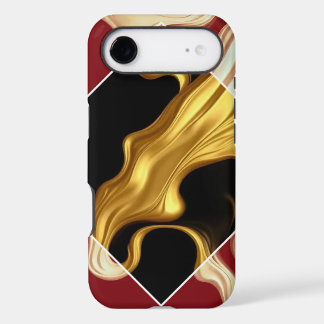 Modern Elegance: Achempong Fluid Line Crimson Gold