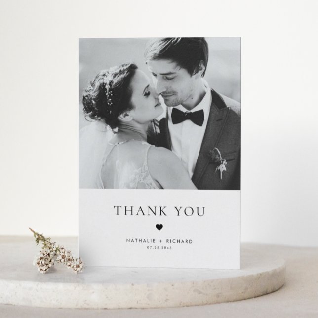 Modern Elegance Black Typography Wedding Thank You (Creator Uploaded)