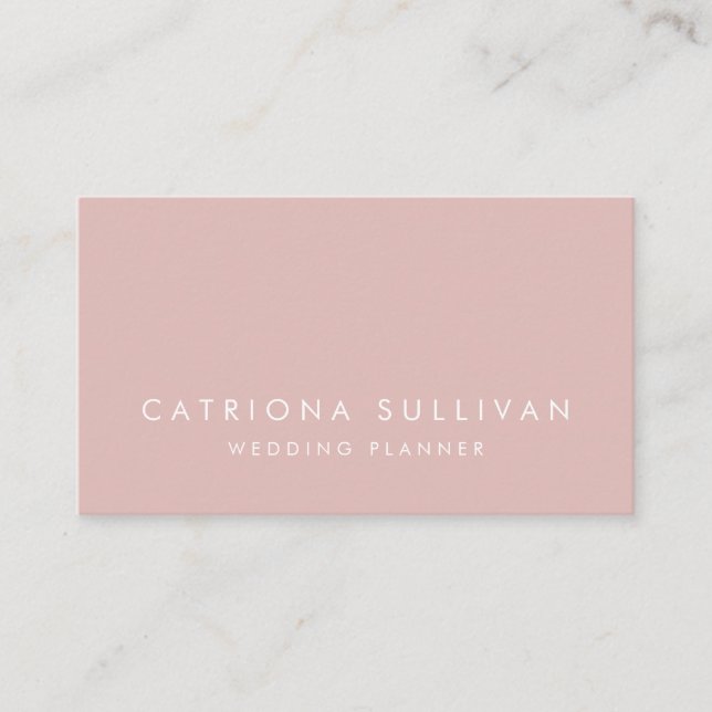 Modern Elegance Blush Pink Business Card (Front)