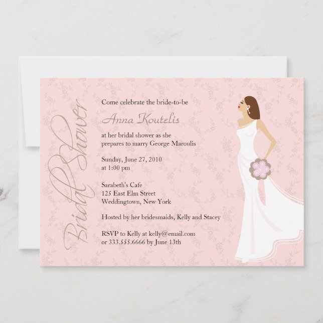 Modern Elegance Bridal Shower Invitation (Front)