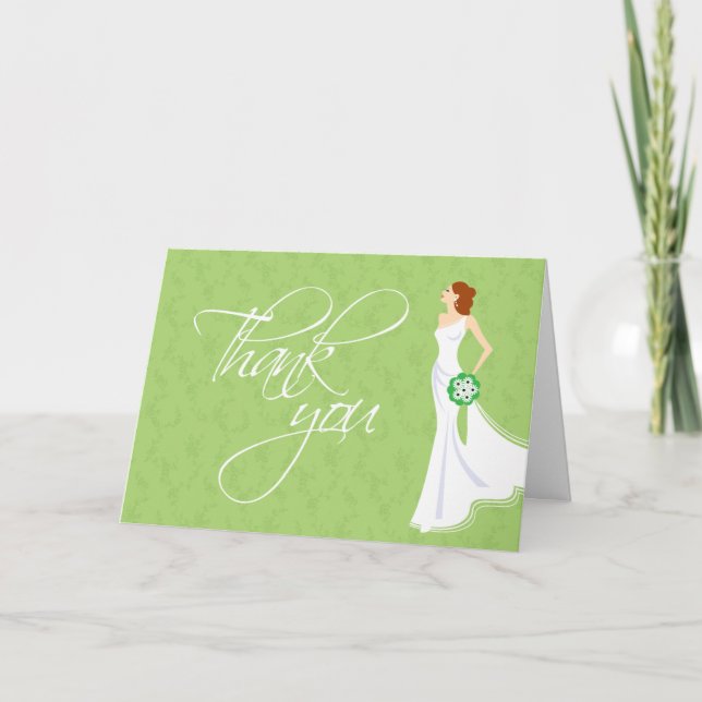 Modern Elegance Bridal Shower Thank You (Front)