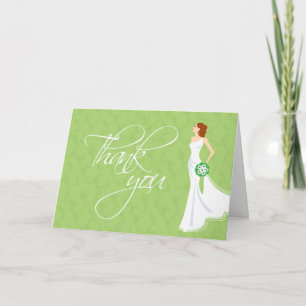 Modern Elegance Bridal Shower Thank You Card