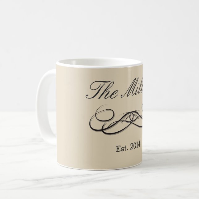 Modern Elegance Customisable Coffee Mug (Front Left)