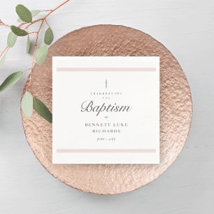 Modern Elegance Girls Baptism Napkin