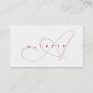 Modern elegance in light colours business card