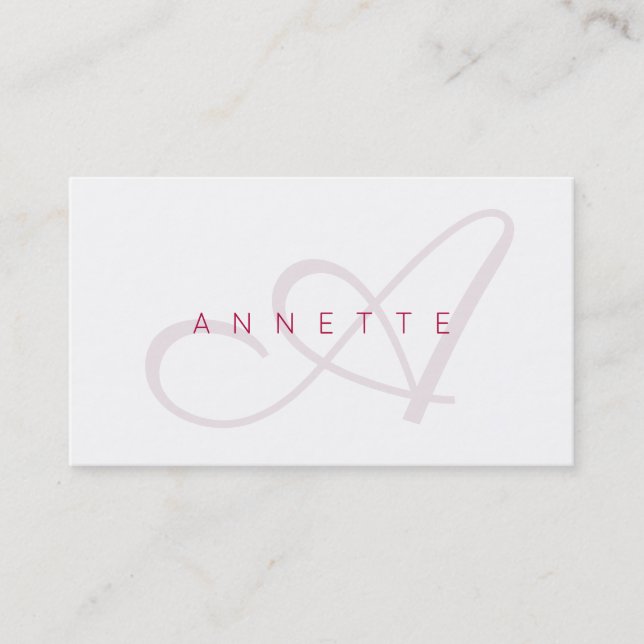 Modern elegance in light colours business card (Front)