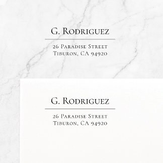 Modern Elegance Line. Minimal Typo. Address 05b. Self-inking Stamp