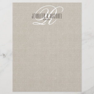 Modern Elegance Monogram Letterhead