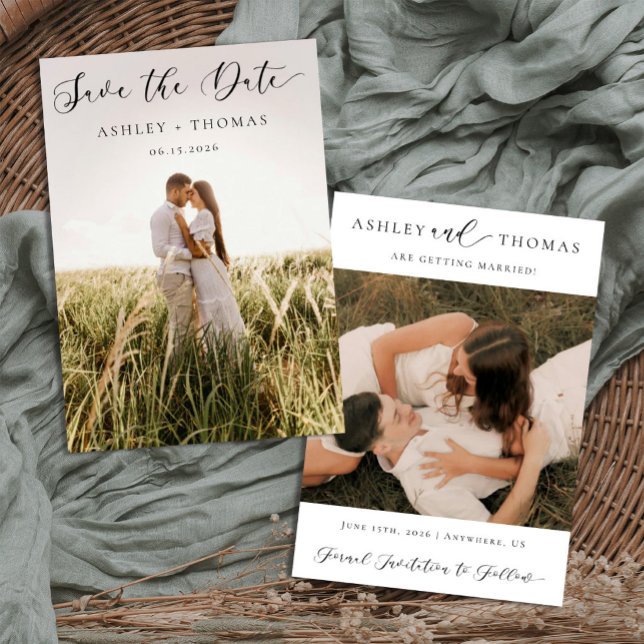 Modern Elegance Photo Wedding  Save The Date (Creator Uploaded)