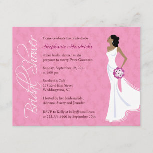 Modern Elegance Pink Bridal Shower Invitation
