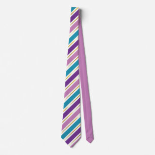 Modern Elegance Purple Blue Angled Stripe Tie