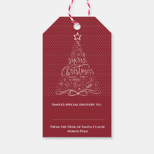 Modern Elegance Red Gift Tag