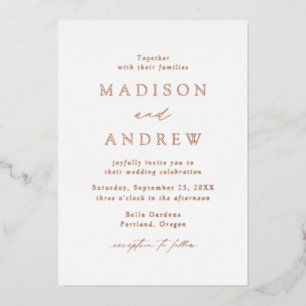 Modern Elegance Rose Gold Wedding