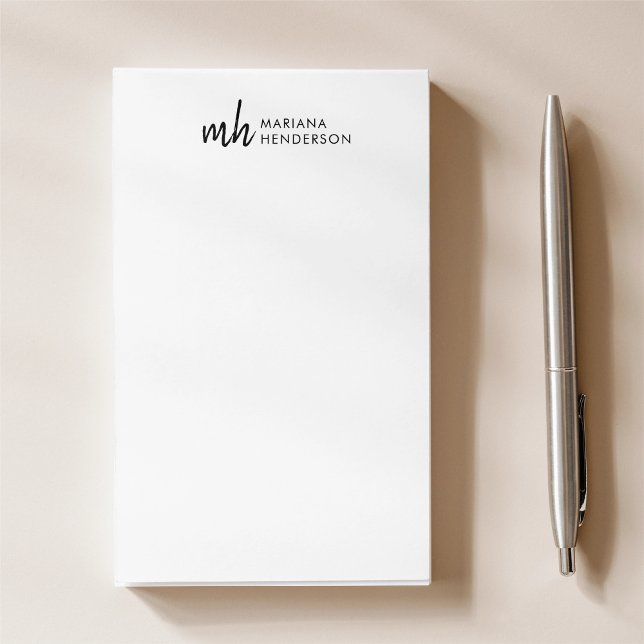 Modern Elegance & Script Initial Monogram Post-it Notes (Creator Uploaded)