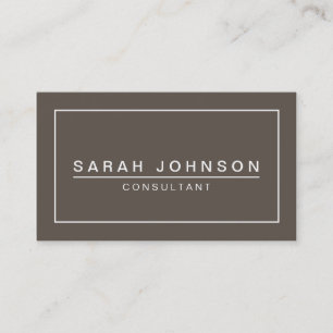 Modern Elegance Taupe Grey Business Card