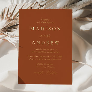 Modern Elegance Terracotta and Gold Wedding