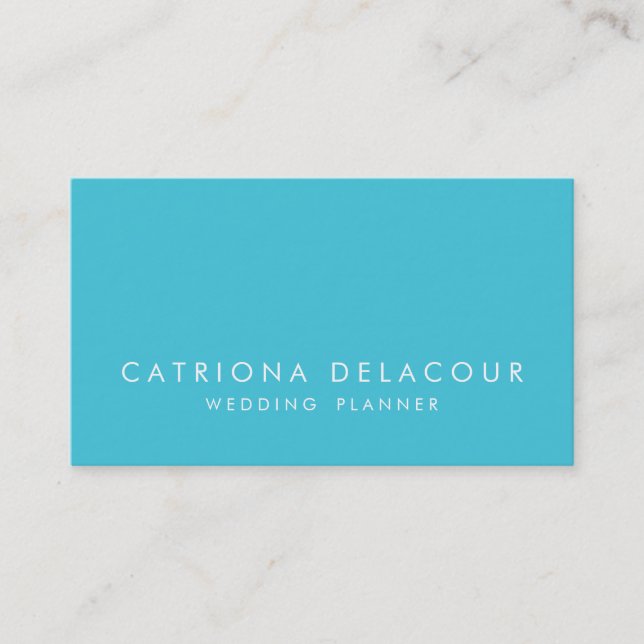 Modern Elegance Turquoise Business Card (Front)