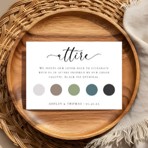 Modern Elegance Wedding Attire Card Colour Palette