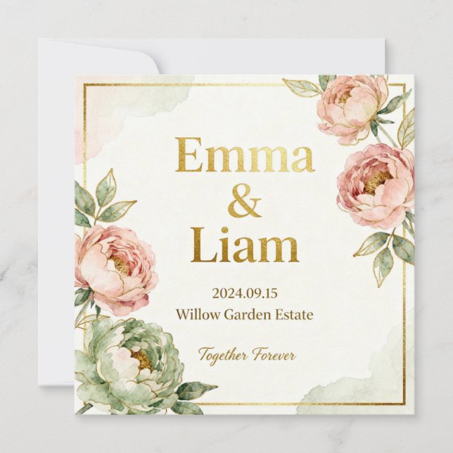 Modern Elegance Wedding Invitation (Front)