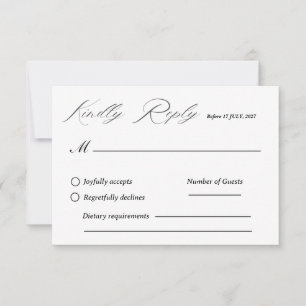 Modern Elegance Wedding RSVP Card