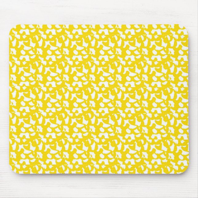Modern Elegance Yellow Abstract Art Mouse Mat (Front)