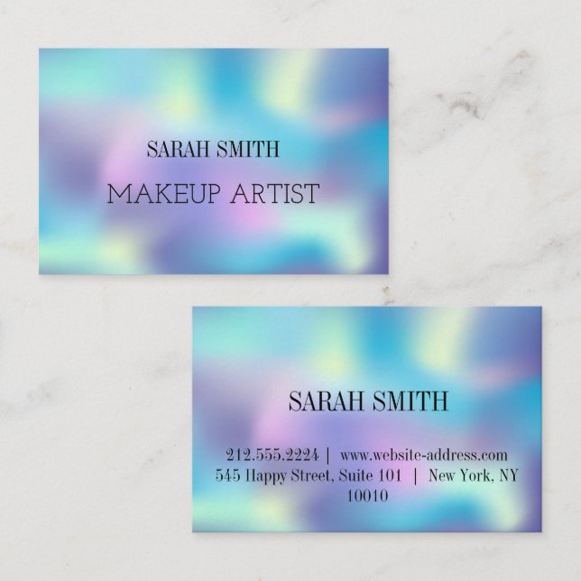 Modern Eleganht opal,  Business  Business Card (Front/Back)