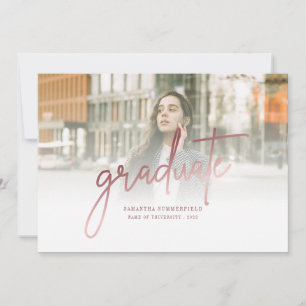 Modern Elegant 2 Photo Grad 2022 Graduation Announcement