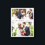 Modern Elegant 4 Photo Collage Wedding Canvas Print<br><div class="desc">Modern 4 Photo Collage Wedding Canvas Print</div>