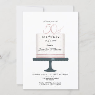 Modern, elegant 50th anniversary invitation