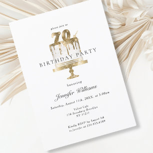 Modern, elegant 70. birthday invitation