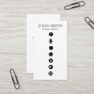 Modern Elegant 7 Chakras Kundalini Healer Rainbow  Business Card