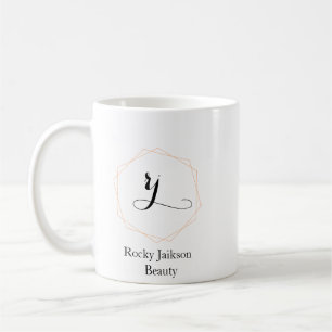 Modern Elegant Abstract Gold Logo Coffee Mug