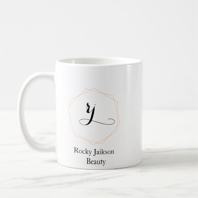 Modern Elegant  Abstract  Gold Logo  Coffee Mug (Left)