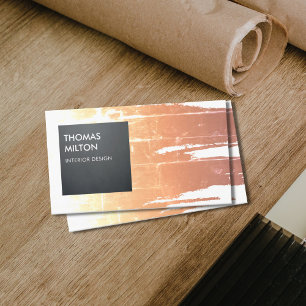 Modern Elegant Abstract Pattern Interior Designer Business Card