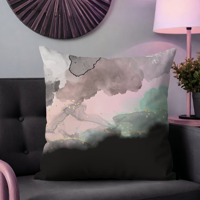 Modern Elegant Abstract Watercolor Cushion (Creator Uploaded)