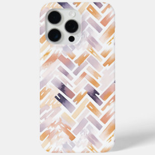 Modern Elegant Abstract Watercolor Gold Geometric iPhone 15 Pro Max Case