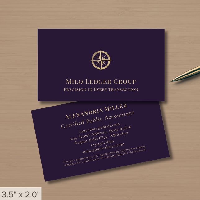Modern Elegant Accounting Firm Business Card (Creator Uploaded)