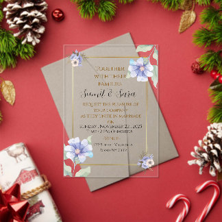 Modern Elegant Acrylic Wedding Invitation