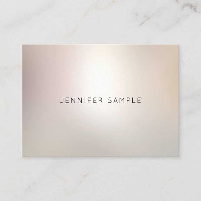 Modern Elegant Aesthetic Simple Design Glamour Top Business Card (Front)