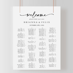 Modern Elegant Alphabetical Seating Chart