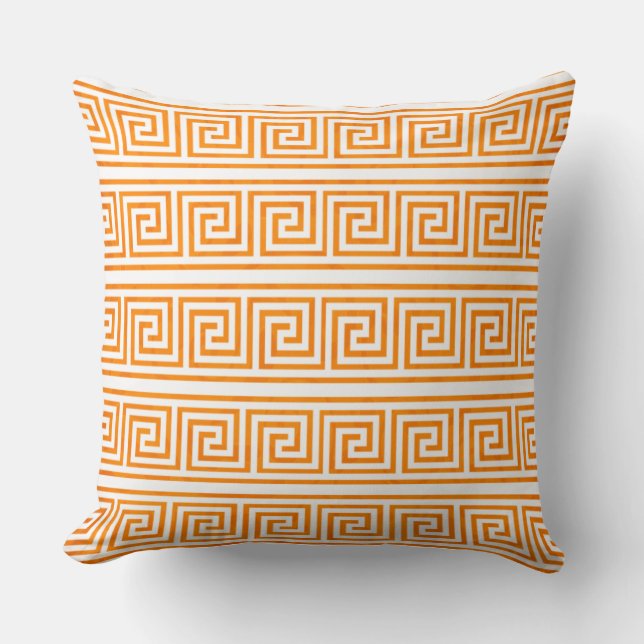 Modern Elegant and Classic Greek Key Pattern Cushion (Front)