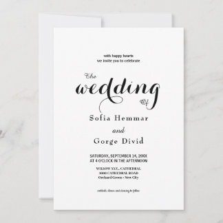 Modern Elegant And Scriptive wedding Invitation
