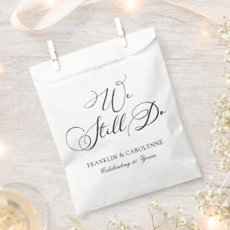 Modern Elegant Anniversary Vow Renewal Favour Bags