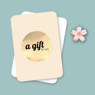 Modern Elegant Antique White Faux Gold Circle