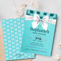 Modern Elegant Aqua Blue Tiffany Baby Shower