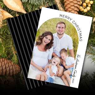Modern Elegant Arch Photo Christmas Holiday Card