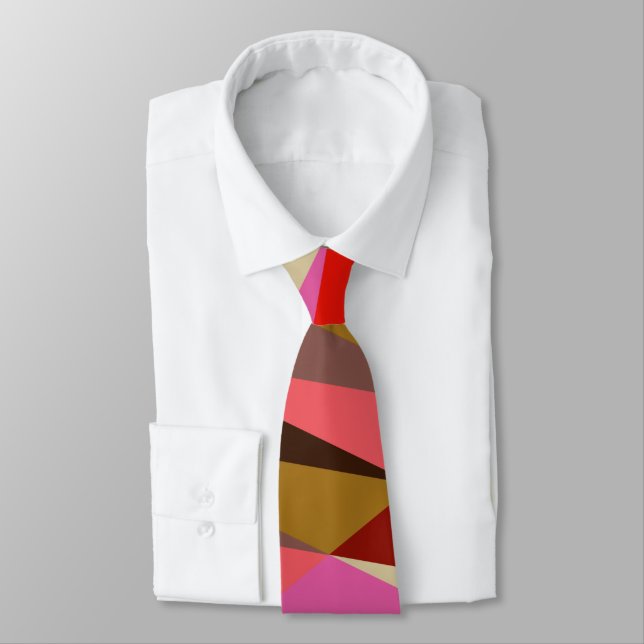 Modern Elegant Art Deco Geometric Wedding  Tie (Tied)
